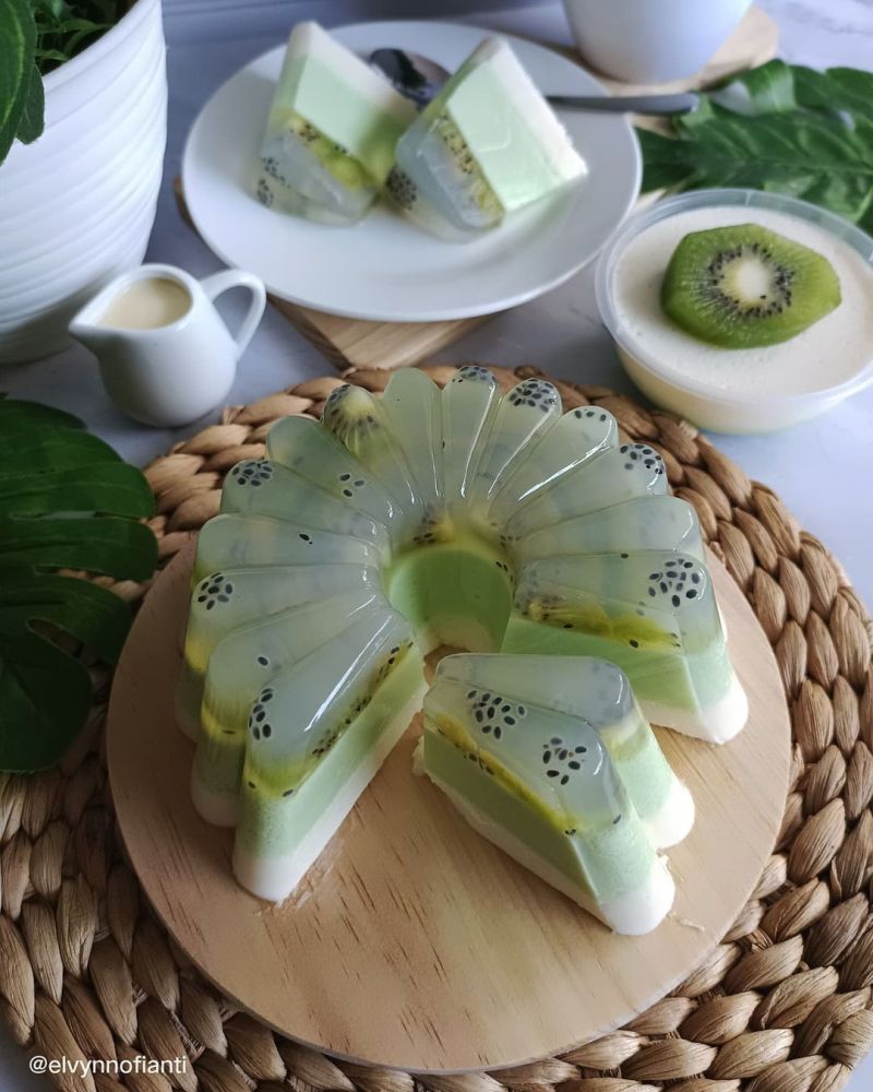 puding-cream-cheese-buah-kiwi